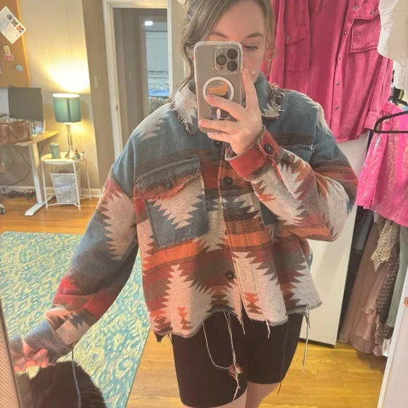 Aztec/Western Style Shacket - Picture 3 of 3